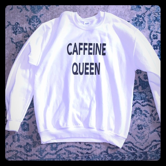 Tops - Women’s Boutique Crew Sweatshirt- Caffeine Queen-M